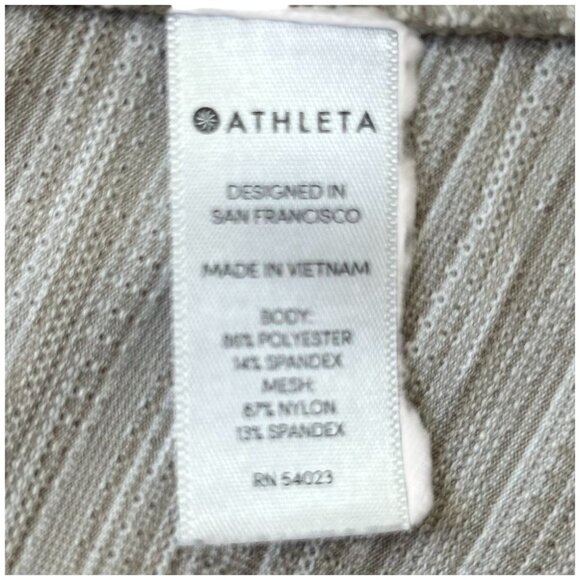 Athleta Elation Full-Zip Powervita Jacket grey ivory Small Yoga Studio - Picture 12 of 13
